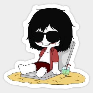 creepypasta jeff the killer Sticker